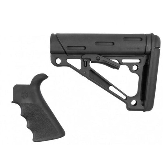 AR-15/M16 Kit OverMolded Hogue Beavertail Grip & Collapsible Buttstock