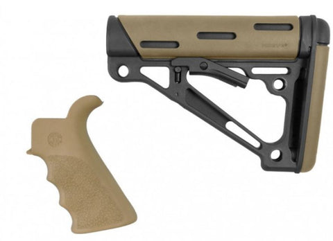 AR-15/M16 Kit OverMolded Hogue Beavertail Grip & Collapsible Buttstock